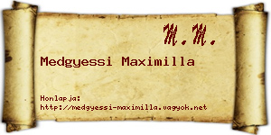 Medgyessi Maximilla névjegykártya